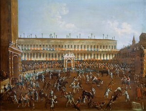 Corrida de toros en honor del Príncipe de Polonia, Federico Cristiano, 1740 de Gabriele Bella